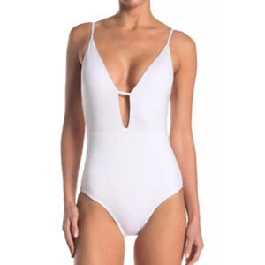 Becca by Rebecca Virtue Women's Loreto Plunge One Piece Swimsuit Size Small